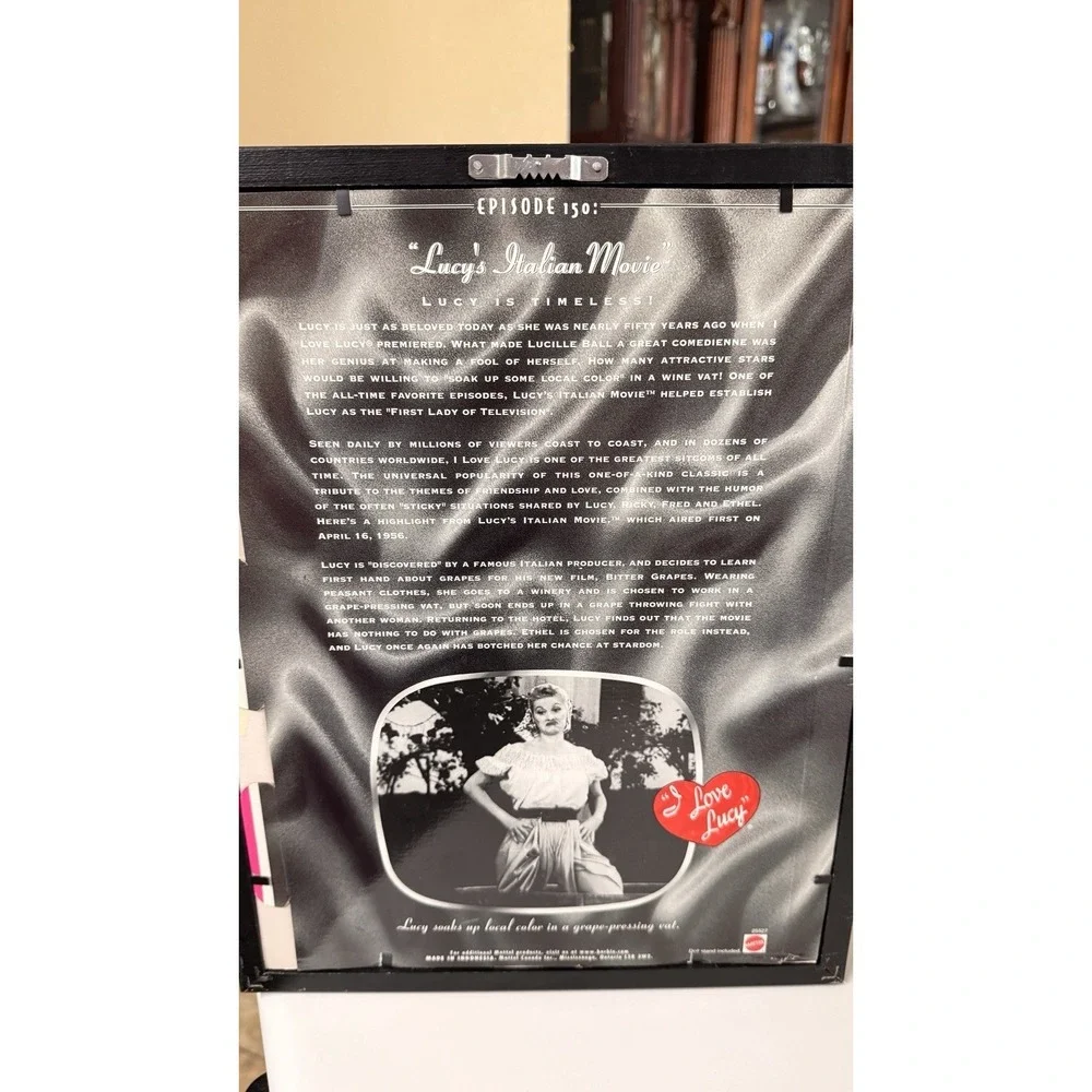 I Love Lucy Lucy's Italian Movie Doll Episode 150 Mattel NRFB‎ Display Case
